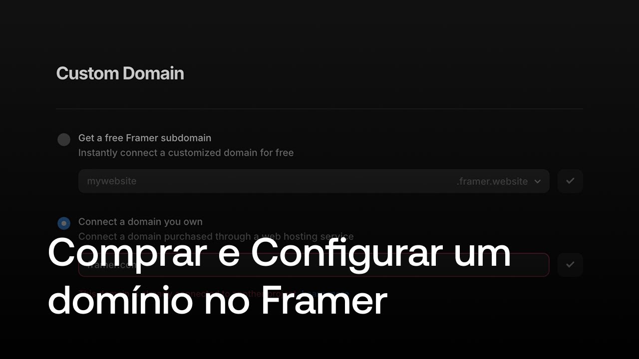 ATUALIZADO! Como Comprar e Configurar o seu domínio no Framer em 2025
