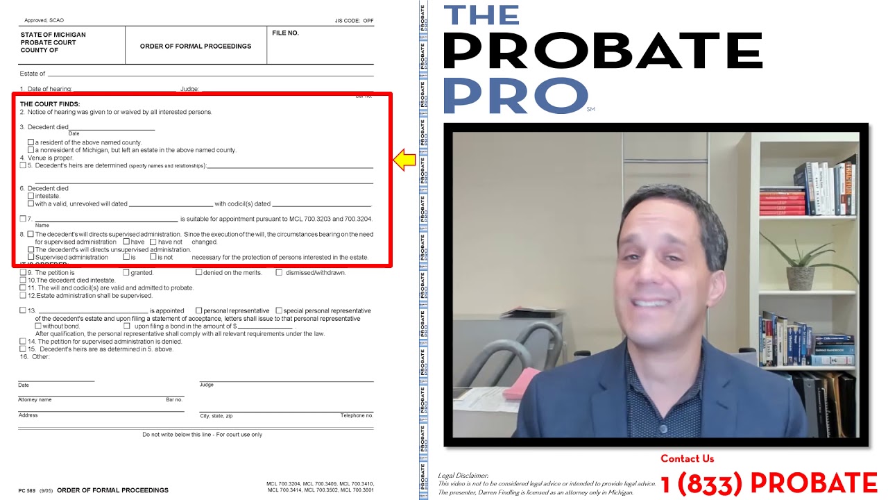 Order for Formal Proceedings