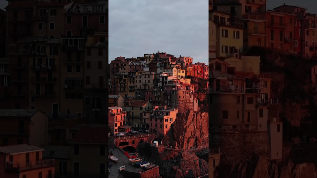 The best sunset in Cinque Terre can be seen in Manarola. ❤️ #sunset#cinqueterre#sunsetting#italy