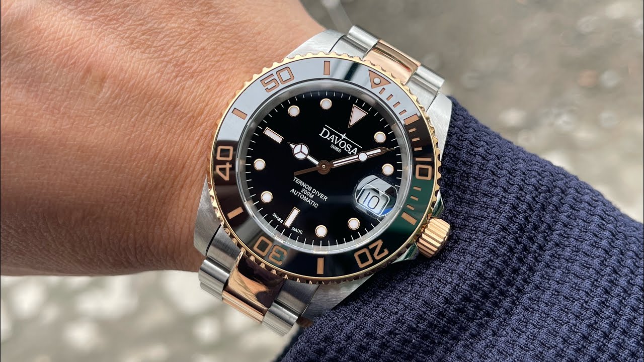 [ Đã bay ] Davosa Ternos Ceramic 161.555.65 Rose Gold   Mặt Đen Tuyệt Đẹp | RichTran 0934483679