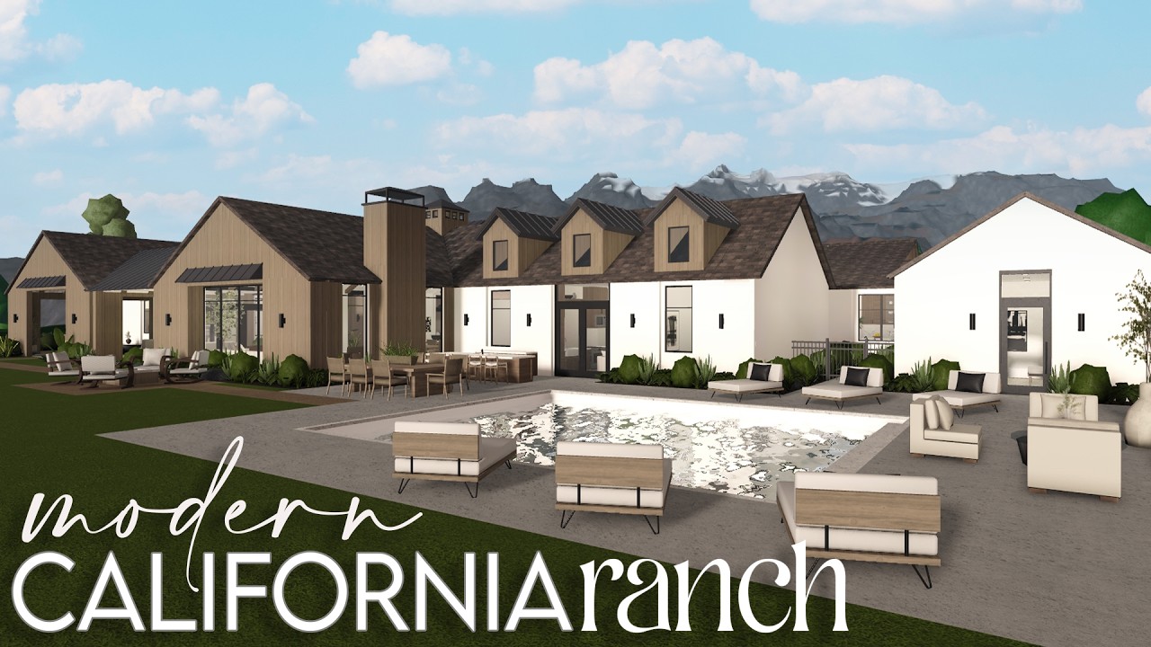 Bloxburg | Modern California Ranch | House Build