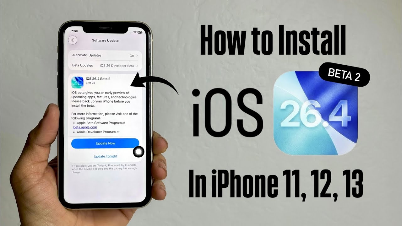 iOS 26.4 Beta 2 DOWNLOAD- How to Install iOS 26.4 Beta 2 in any iPhone