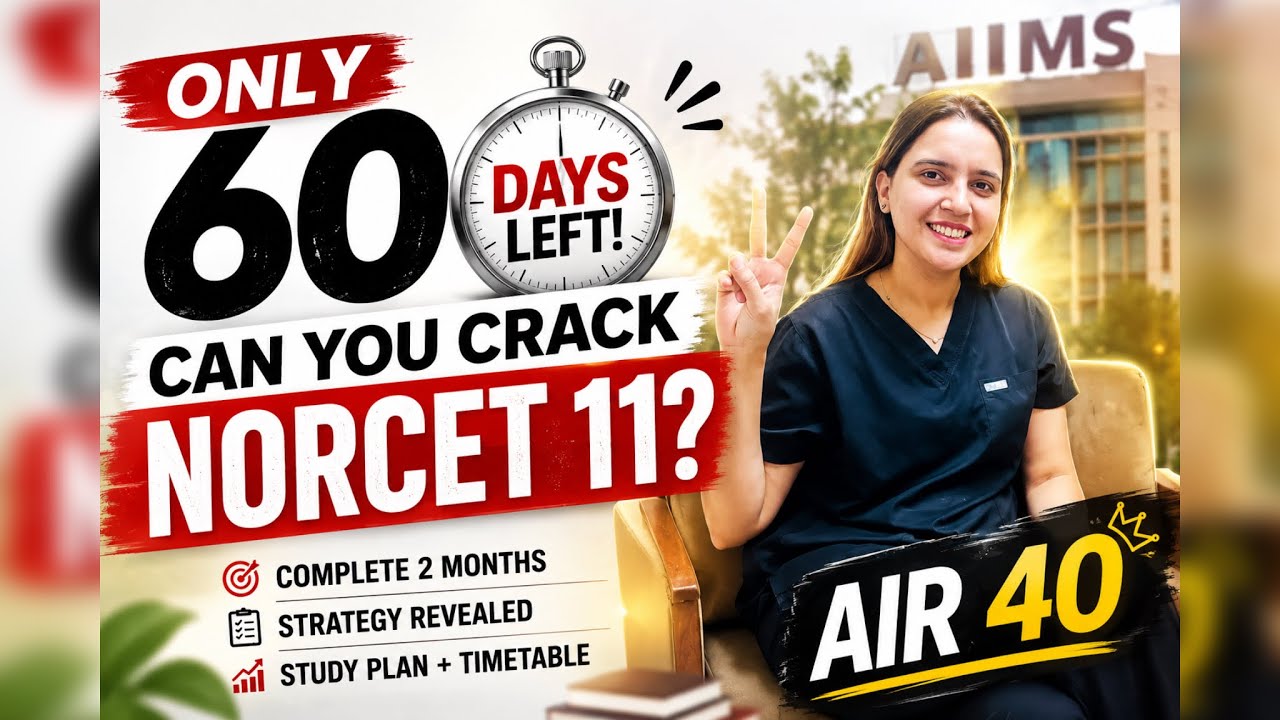 Can You Crack AIIMS NORCET 11 in Just 60 Days? | Complete 2-Month Strategy🔥