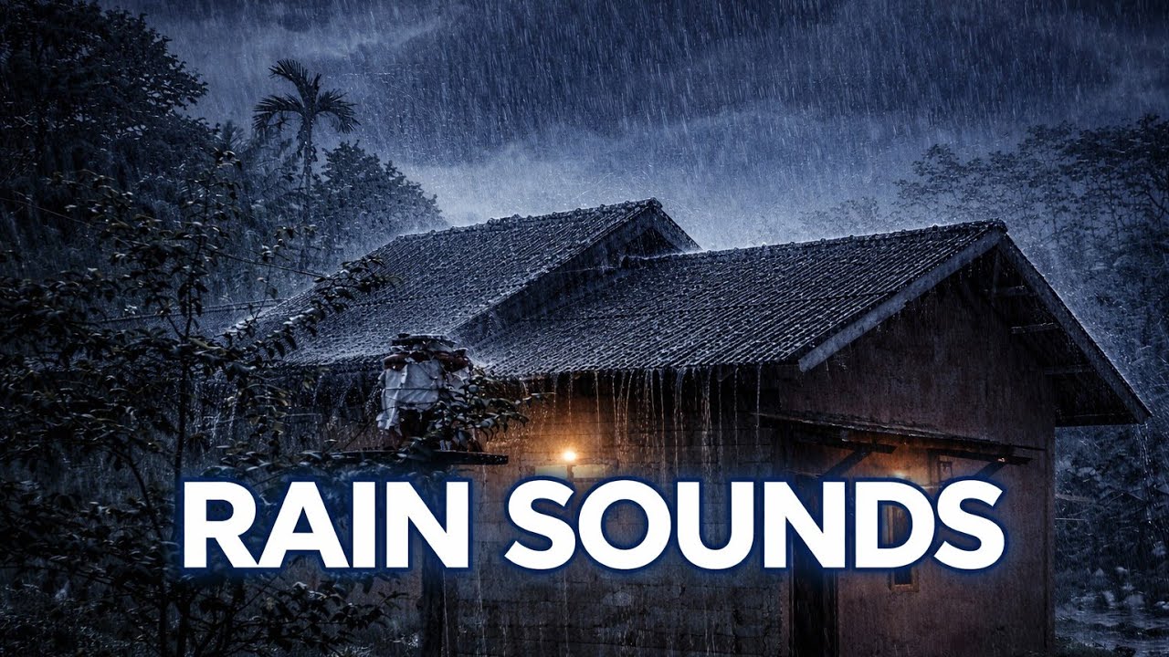 2 Hours Heavy Rain Sounds at Night 🌧️ Deep Sleep & Relax | drinzzent