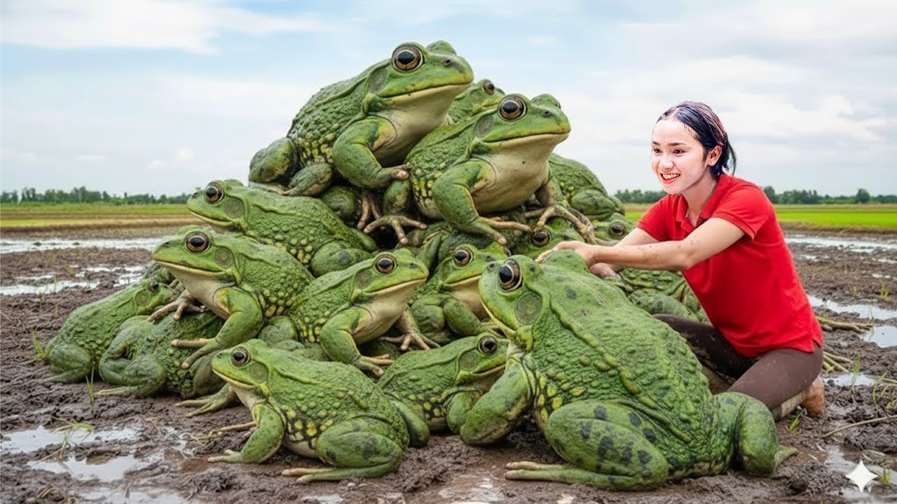120 Days Catching and Harvesting Wild Frogs in the Countryside & Bringing Them to Market