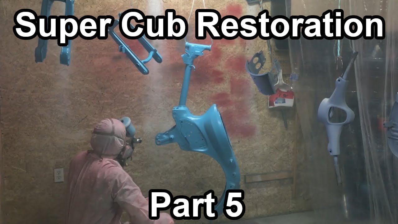 1981 Honda Passport C70 Super Cub Restoration - Part 5 - Primer and Paint