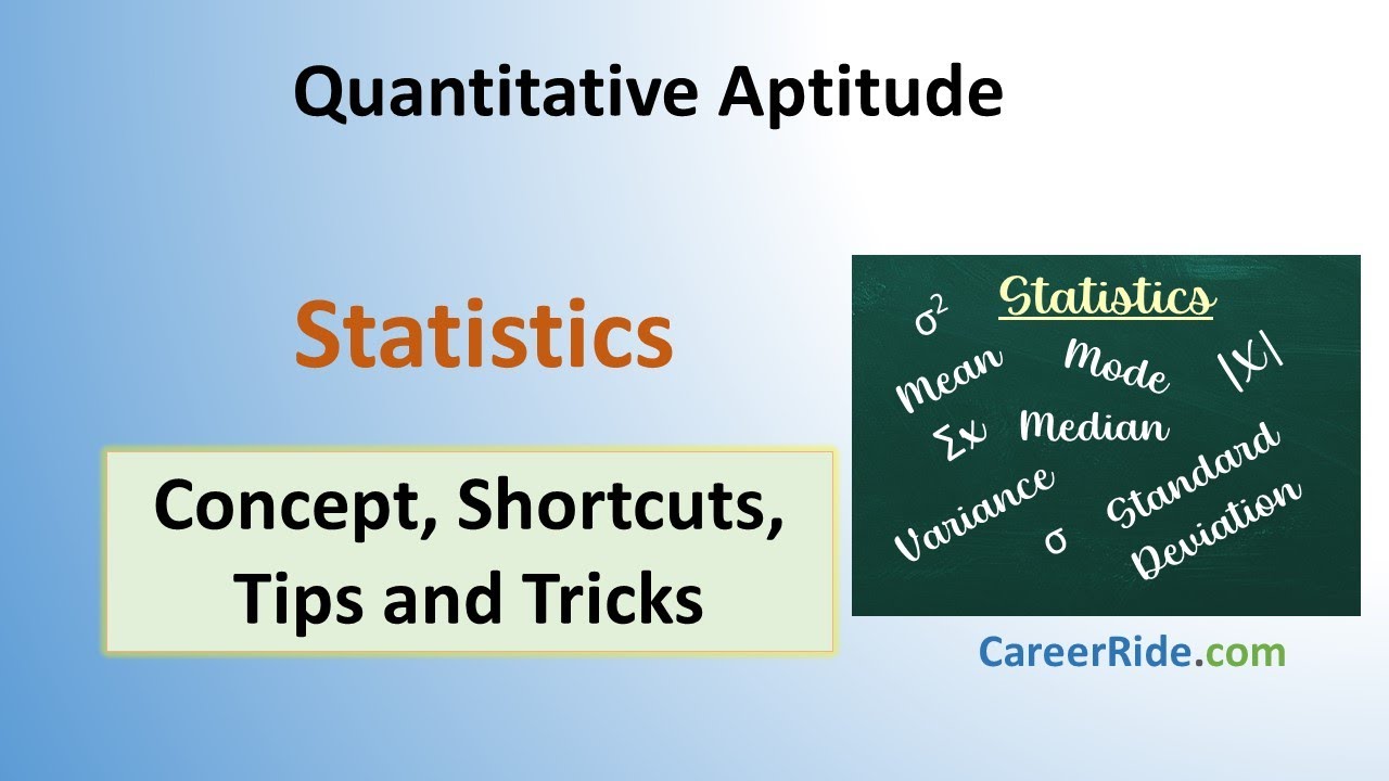 Statistics - Shortcuts & Tricks for Placement Tests, Jobs & Exams