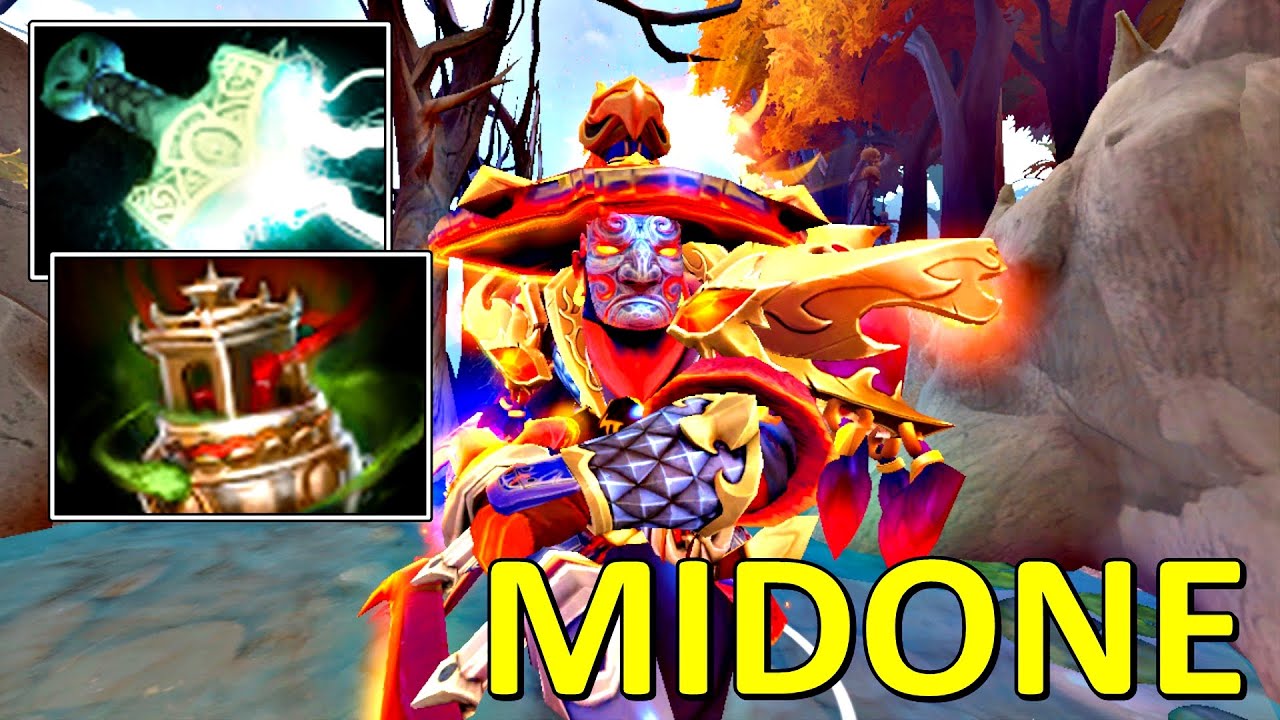 SMG.MIDONE EMBER SPIRIT DOTA 2 7.32 GAMEPLAY WITH SPIRIT VESSEL AND MJOLLNIR