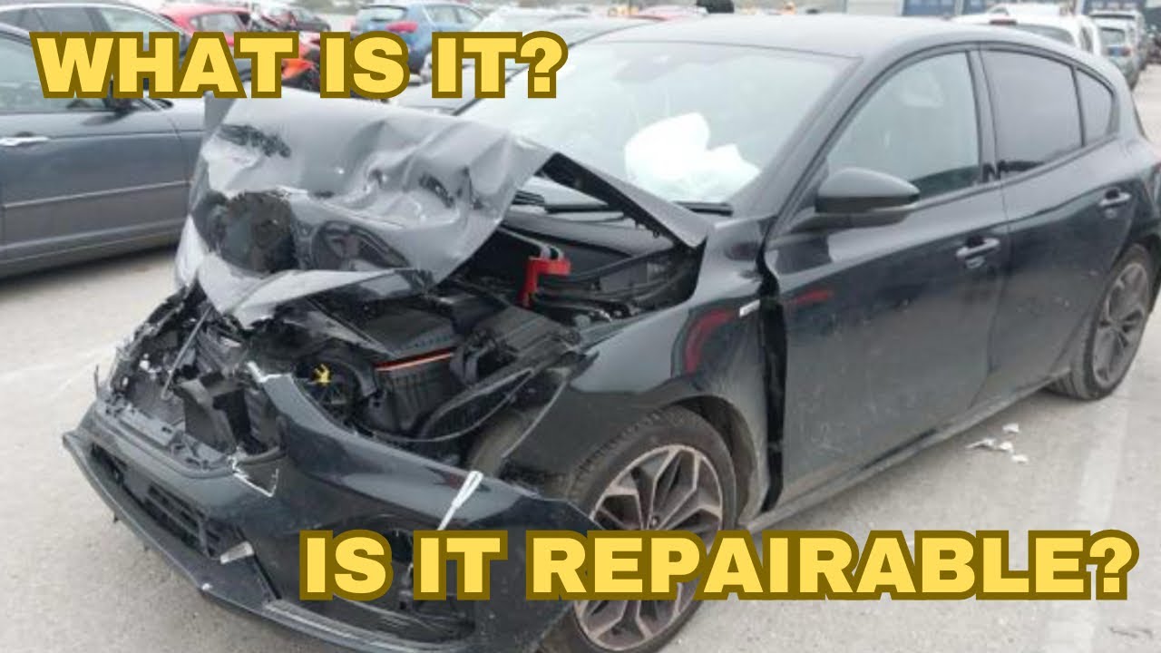 WE BOUGHT A SALVAGE CAR HIT SO HARD IT'S UNRECOGNIZABLE !!!