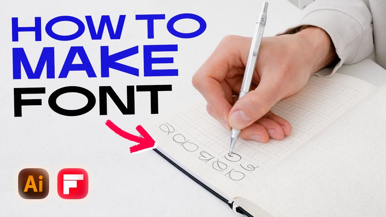 Step by Step Font Design Process in Illustrator from Start to Finish