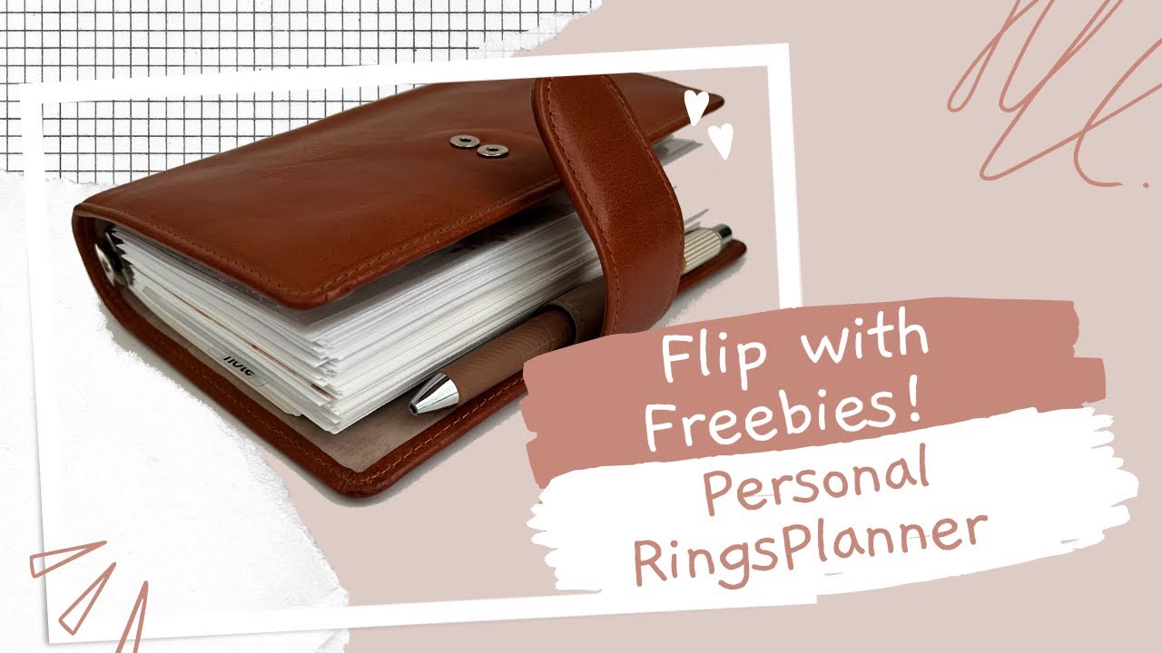 Personal Planner Flip Through with Freebies I made | VDS rings planner Janet Leather