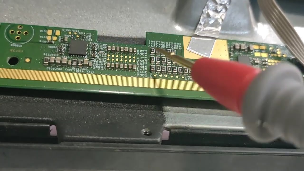 Panel repairاصلاح عطل في بانلauo ازدواج صوره وضع تست بانل خطوط عرضيه. شاشه فريش