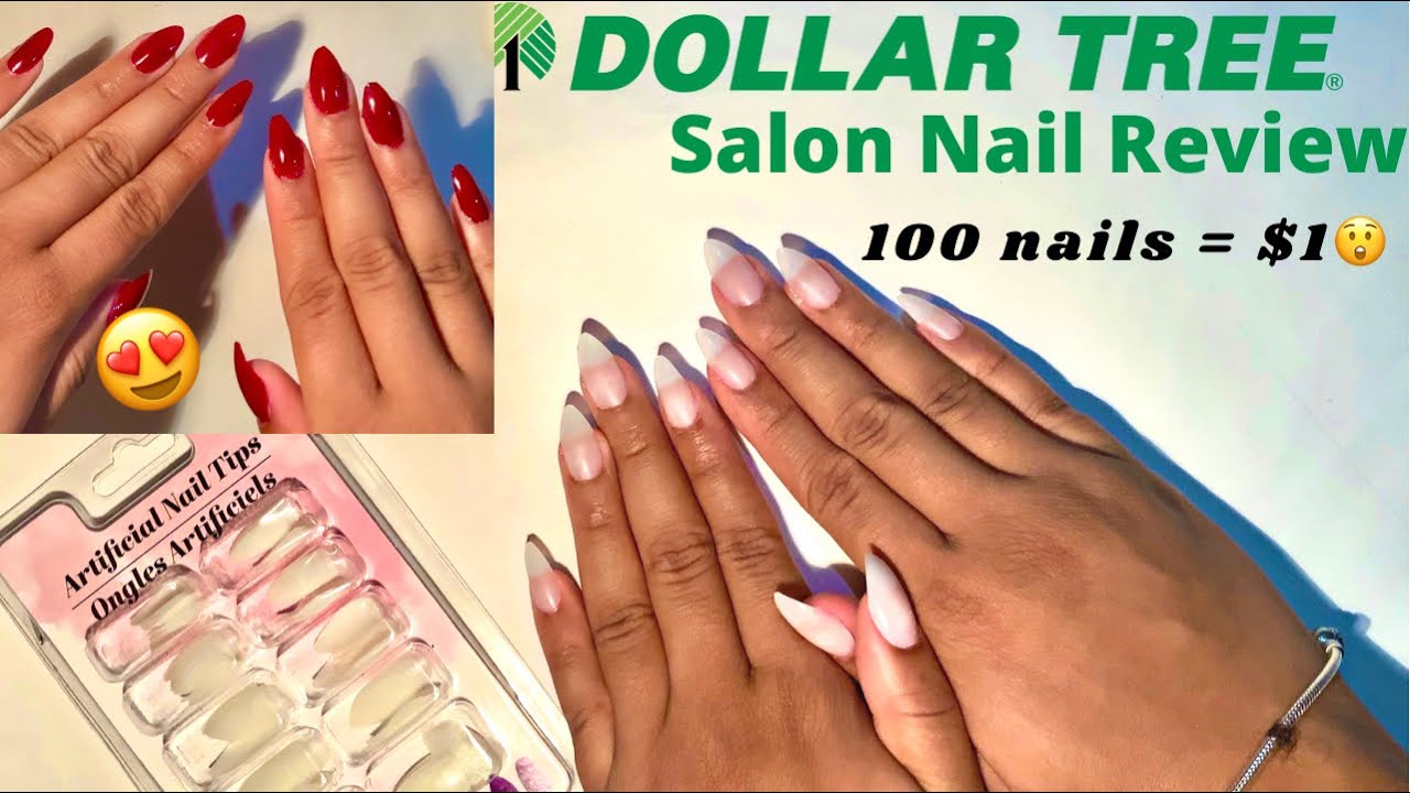 Full DIY Dollar Tree Nails at Home Review 💅🏽 + TIPS to make fake nails last 2 WEEKS!