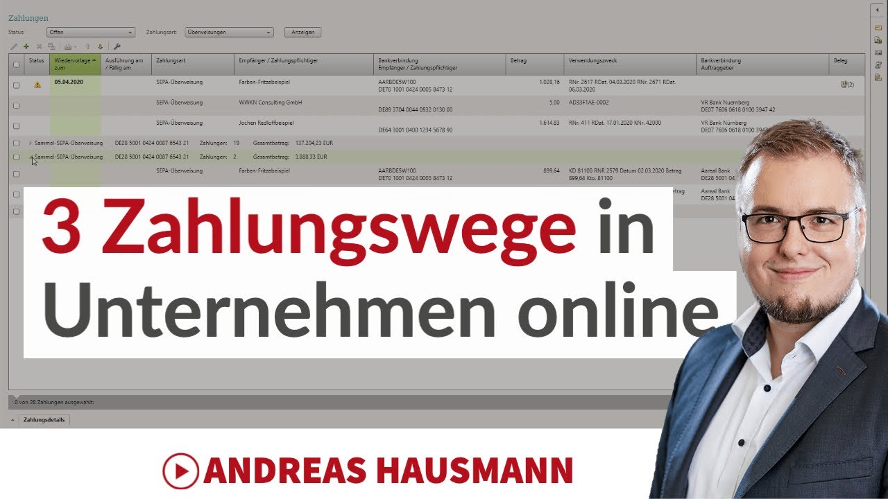 3 Zahlungsprozesse in DATEV Unternehmen online