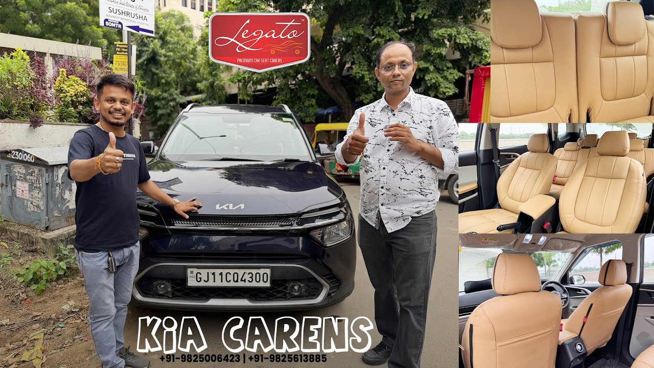 Super Premium Legato Seat Covers Installed in Kia Carens | Ultimate Comfort & Style