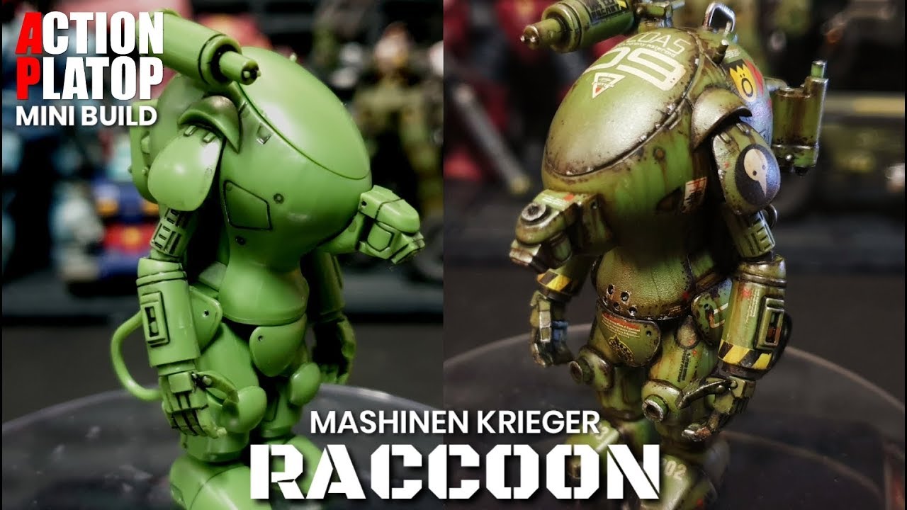 [MINI BUILD](ENG, KOR SUB)MASHINEN KRIEGER RACCOON(no airbrush)카이요도 마시넨크리거 가챠폰 マシーネンクリーガー