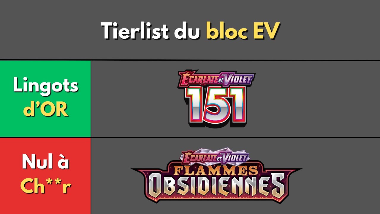 Tierlist Les Meilleures Séries du bloc Ecarlate & Violet pour investir (Partie 1)