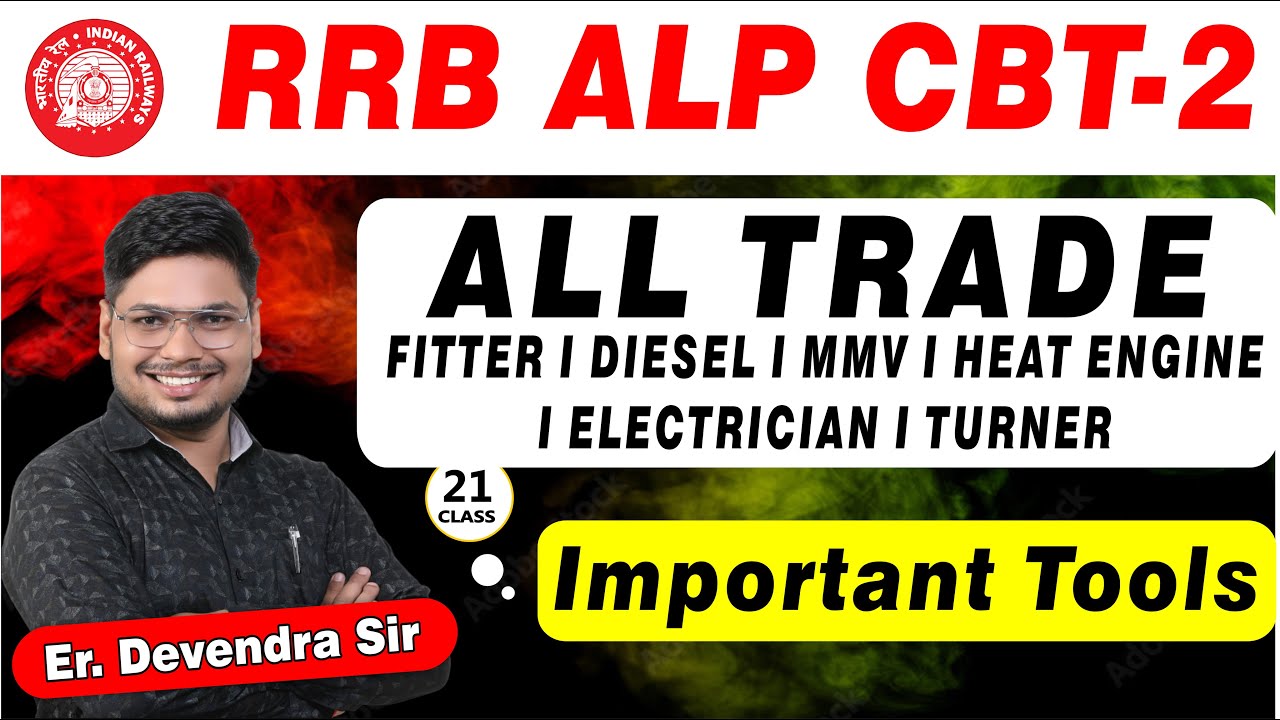 IMPORTANT  TOPIC TOOLS | ALP CBT 2 TRADE | FITTER TOOLS | HEAT ENGINE | ER. DEVENDRA SIR