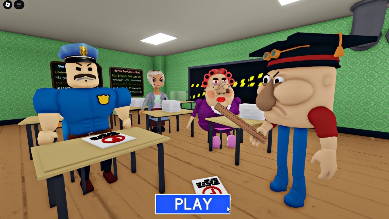 BORRY and EVIL GRANDMA FELL ASLEEP IN THE EVIL'S DETENTION CLASS? SCARY OBBY #roblox
