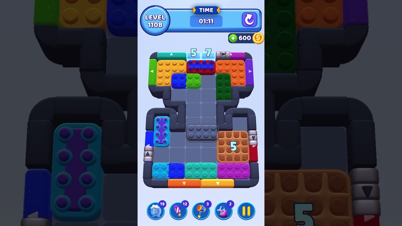 Color Block Jam Level 1108 &ndash; Full Puzzle Solution (No Boosters)