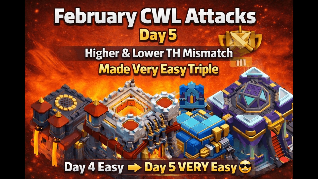 👉 5 Wars… 5 Wins! CWL Day 5 Full Triple Attacks | TH Mismatch Domination