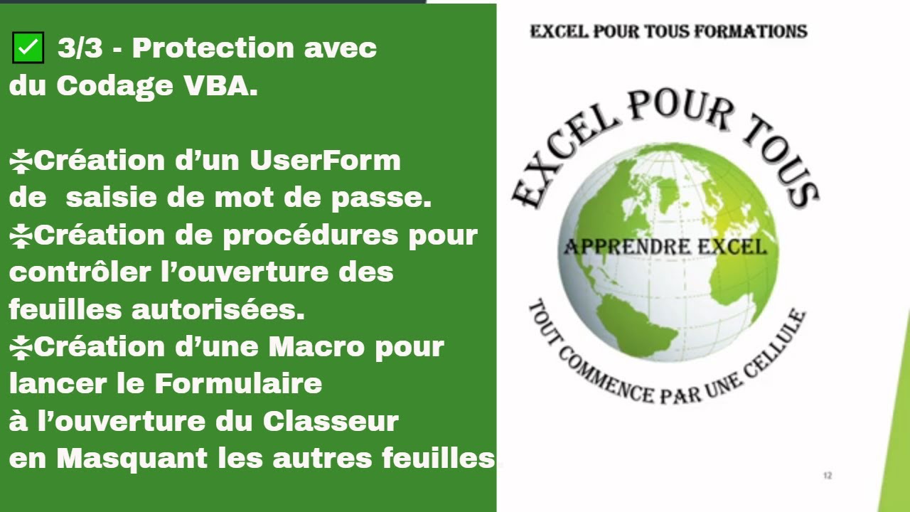 ✅ EXCEL VBA GRATUIT : Comment Protéger vos classeurs avec du Codage VBA ?