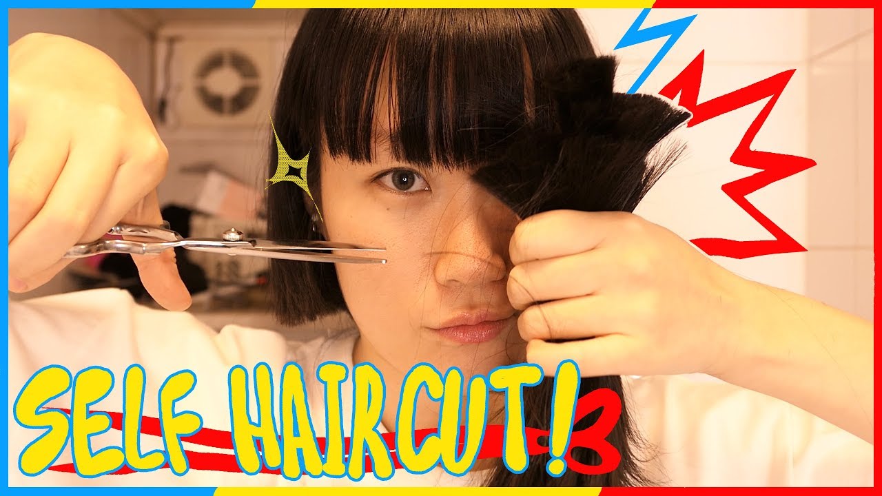 셀프로 어디까지? 긴머리에서 단발로 자르기! self haircut!