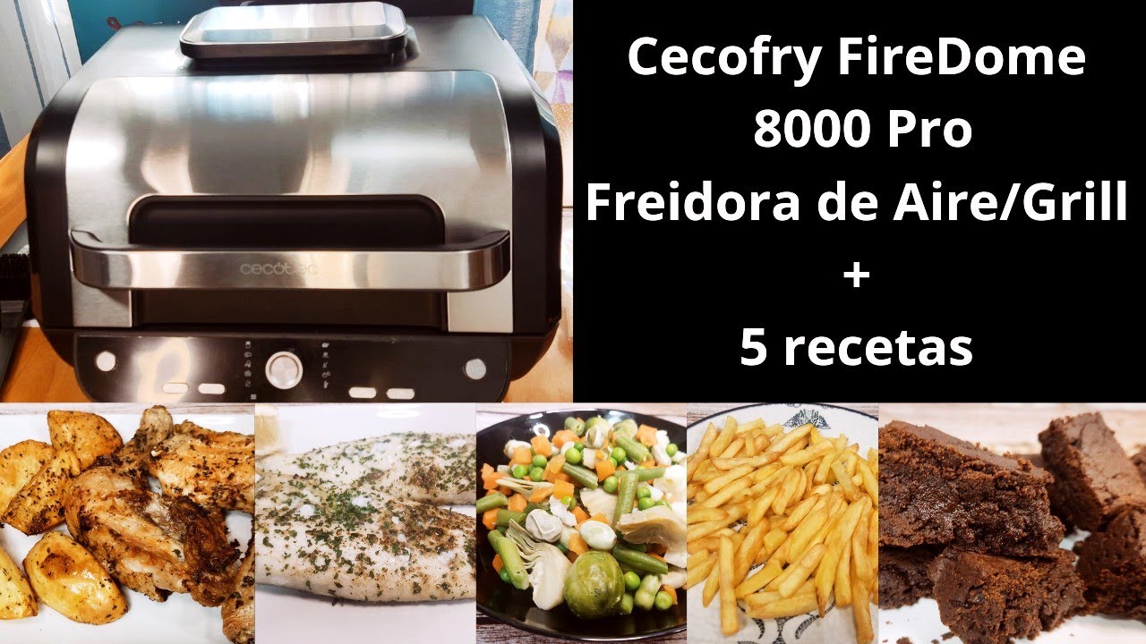 ✅ Descubre CECOFRY FIREDOME 8000 PRO Freidora de aire/Grill ➕ 5 RECETAS