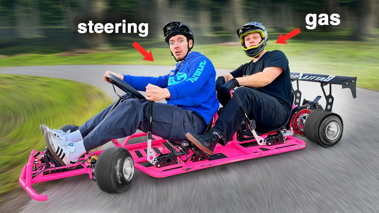 We made a two-seater Drift Kart (split controls)