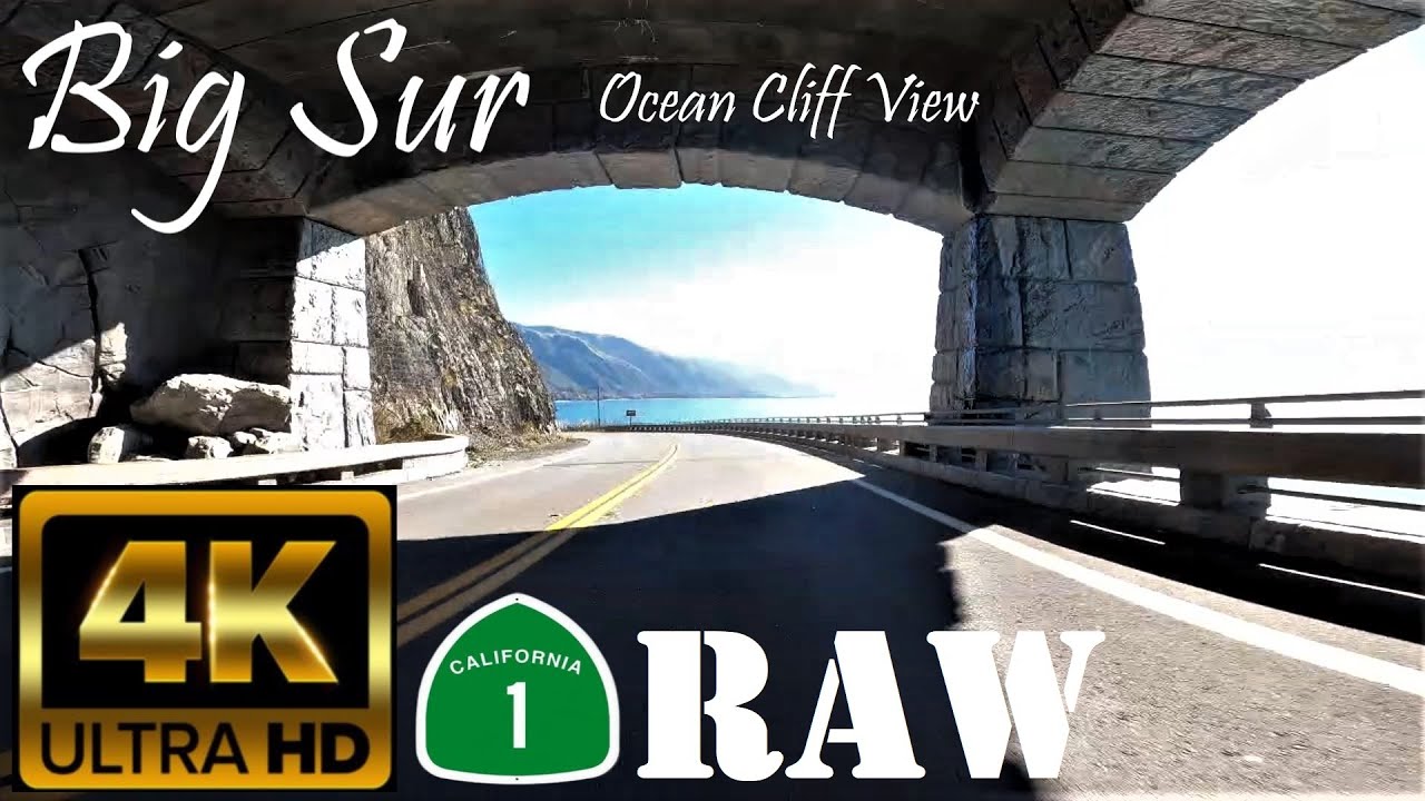 Riding along Ocean Cliffs.  Relaxing POV 4K motorcycle ride (NO music).