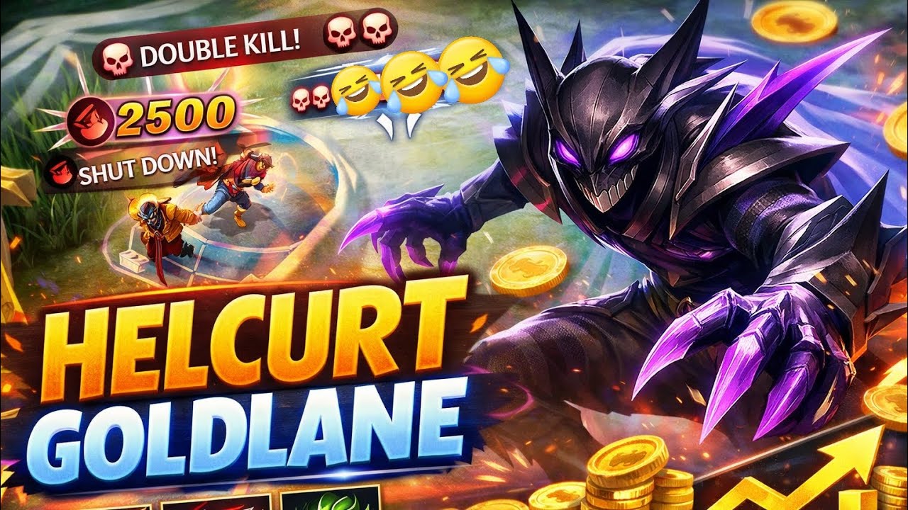 Helcurt Gold Lane Lagi! Damage Sakit, Musuh Auto Panik 😱