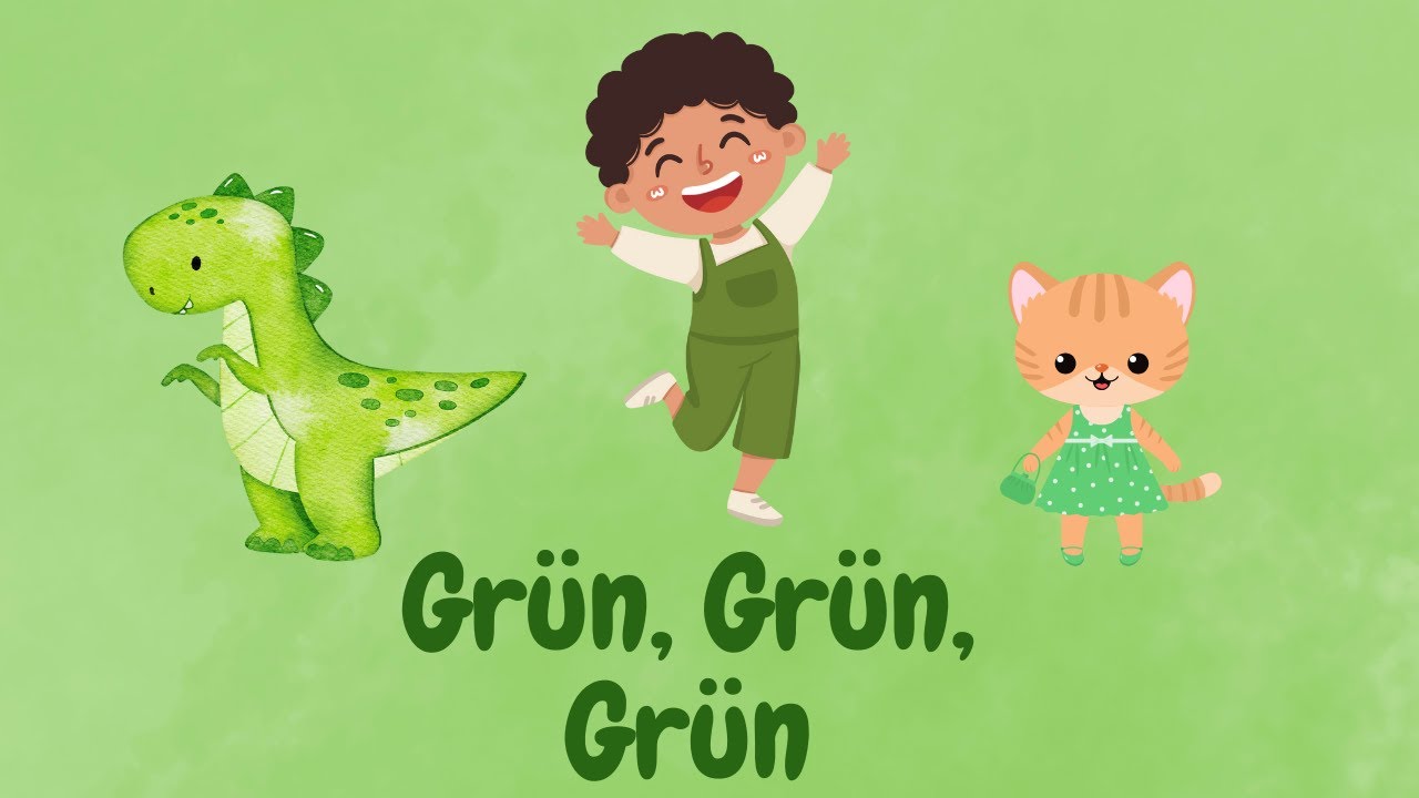 Grün, grün, grün sind alle meine Kleider| Kinderlieder zum Mitsingen| Farbenlied