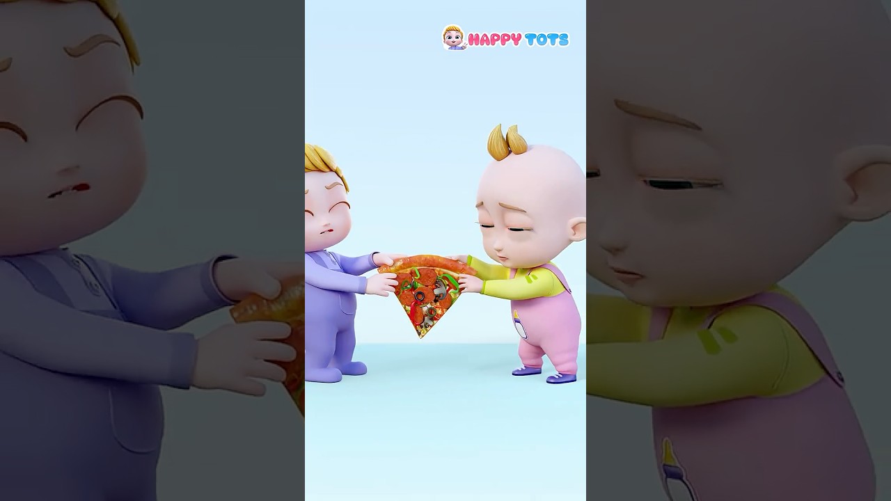 I want Pizza | Sharing Is Caring | Nursery Rhymes & Kids Songs | Happy Tots #nurseryrhymes #manners