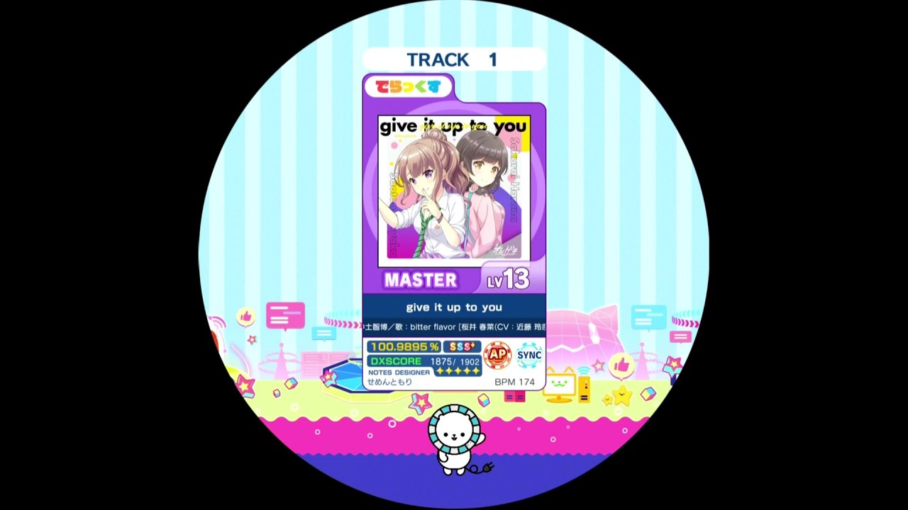 【maimai外部出力】give it up to you MASTER 理論値AP