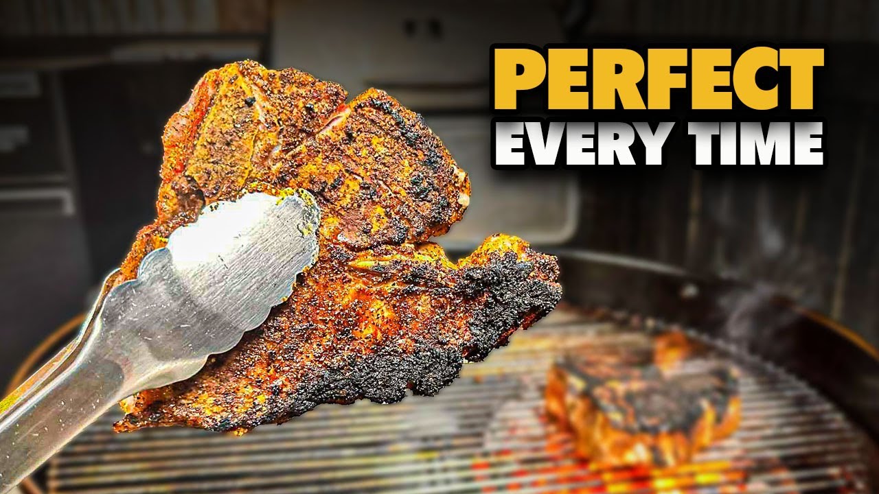 How to grill the Perfect T-Bone Steak on a Weber Kettle by Schueys BBQ