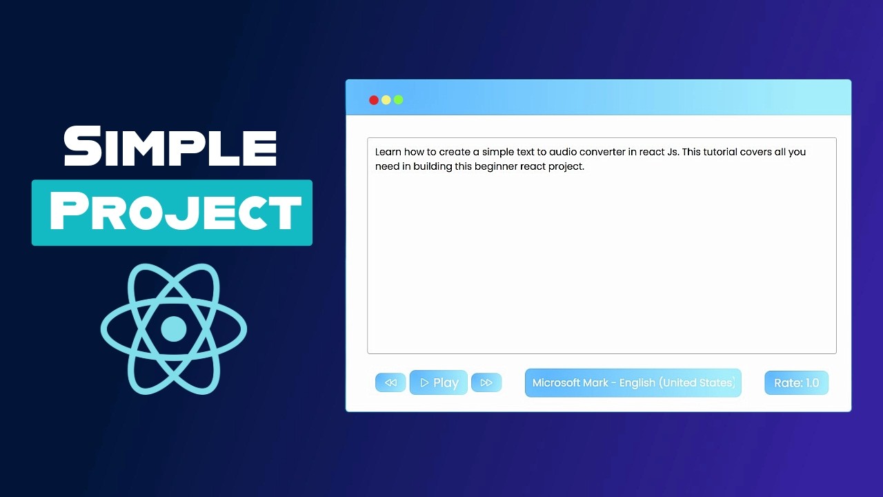 Beginner React Project || Build a Complete Text to Audio App
