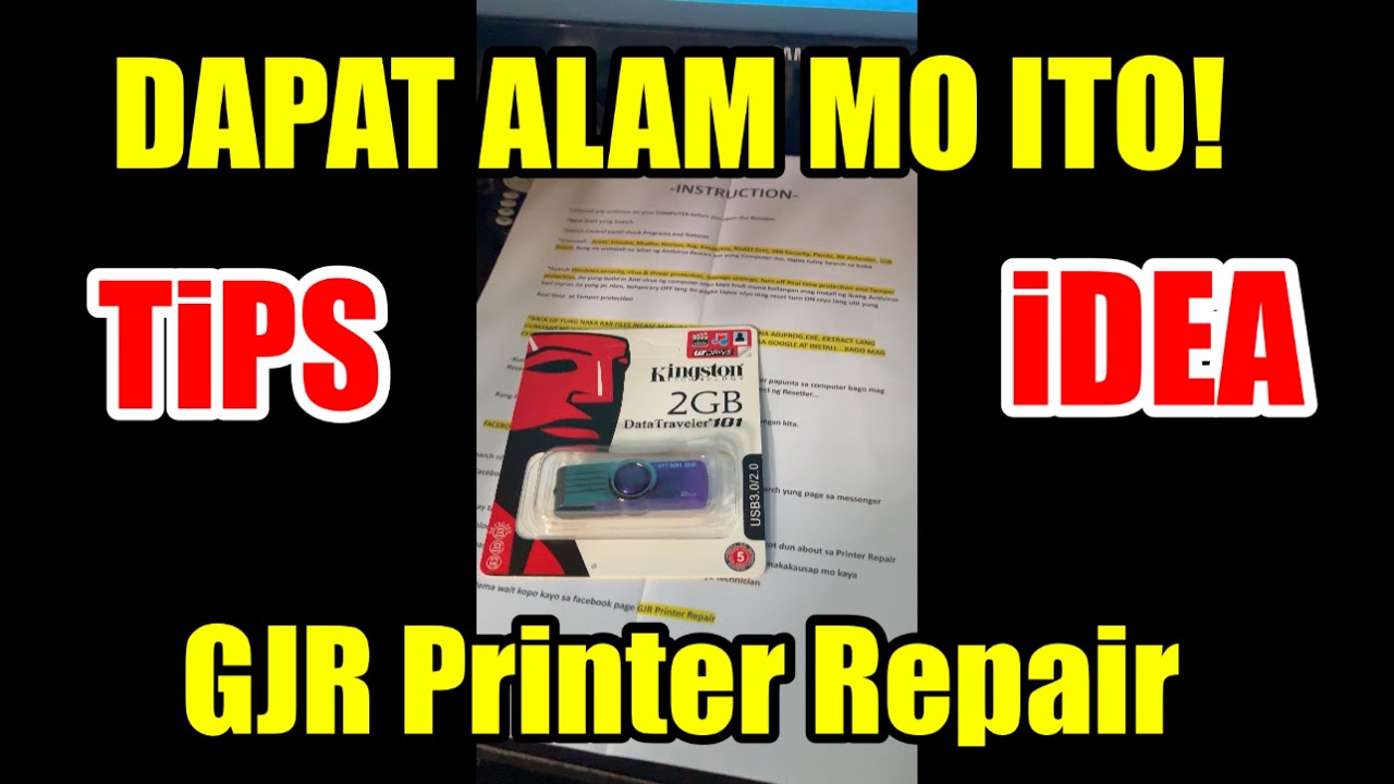 Tips & idea! DAPAT ALAM MO ITO BAGO MAG RESET NG PRINTER | GJR Printer Repair