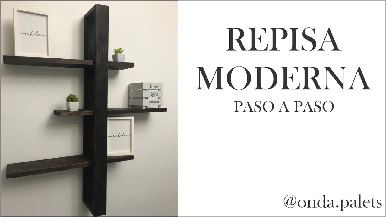 REPISA MODERNA HECHA CON MADERA | IDEAS CON PALETS