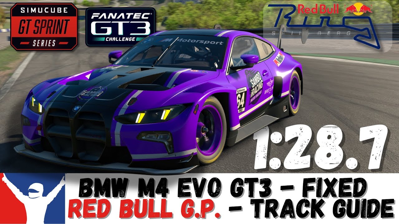 iRacing BMW M4 GT3 Red Bull Guide - 1:28.7 - GT3 Red Bull Track Guide