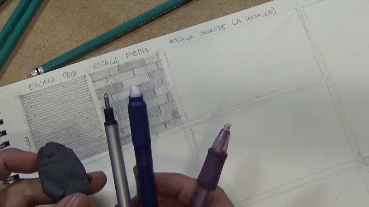 Sketch de materiales con lapiz (Ladrillo)