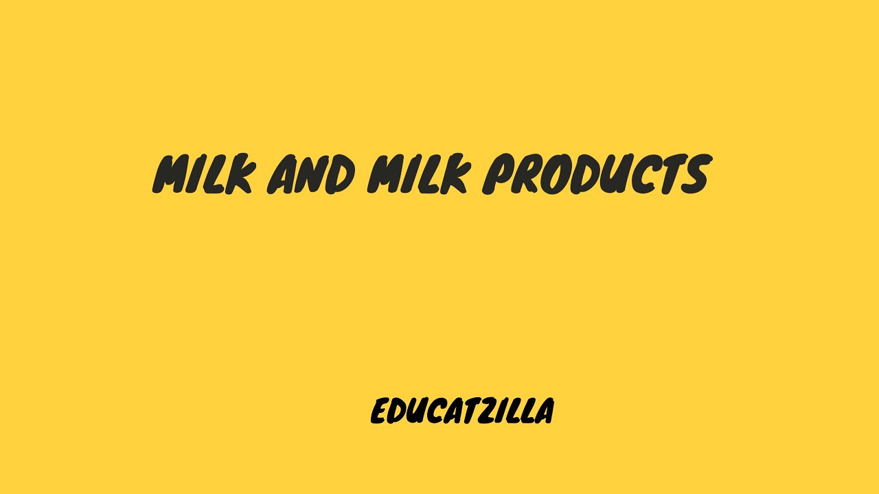 MCQ on Milk and milk products PART 1