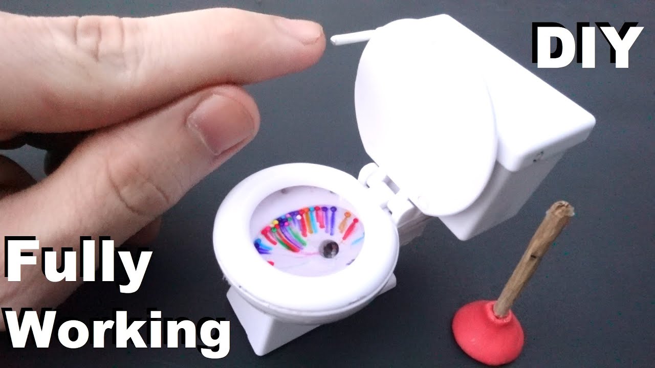 World's Smallest Working Toilet! (Actually Flushes!) DIY