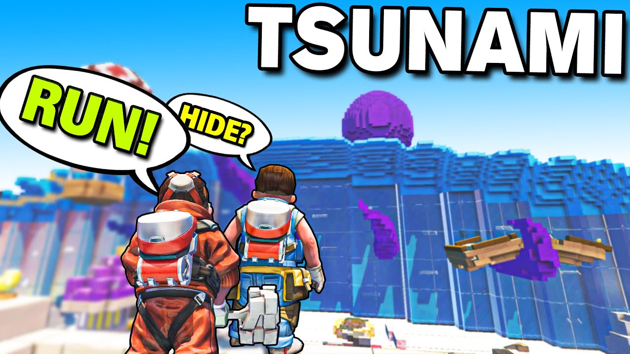 Hide & Seek in a TSUNAMI is a Interesting Life Choice... (Scrap Mechanic Multiplayer Monday)