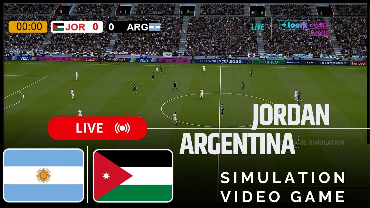 🔴Jordan vs Argentina Live | World Cup 2026 | Full Match Stream |  Simulation (Gameplay)