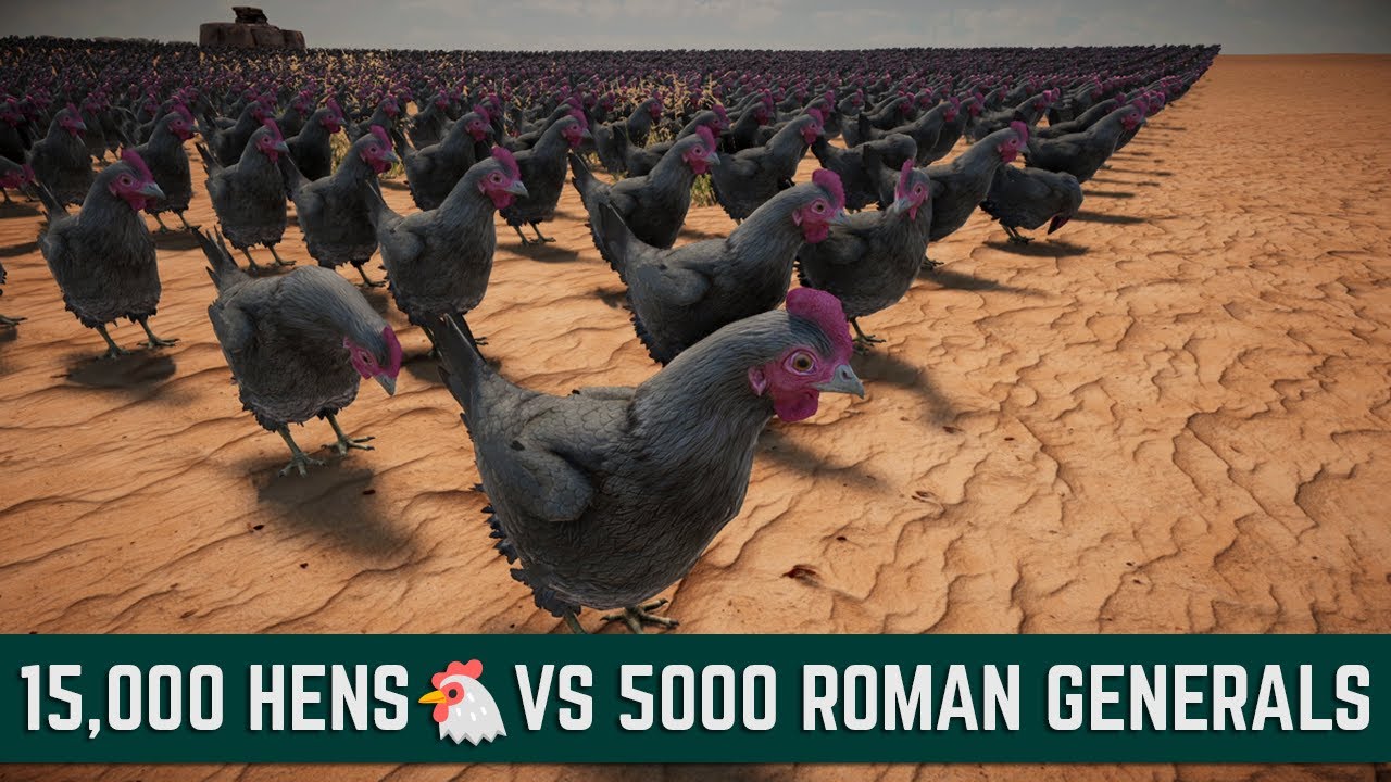 15,000 Hens vs 5000 Roman Generals – The Most Insane Battle Ever in UEBS 2 🐔⚔️