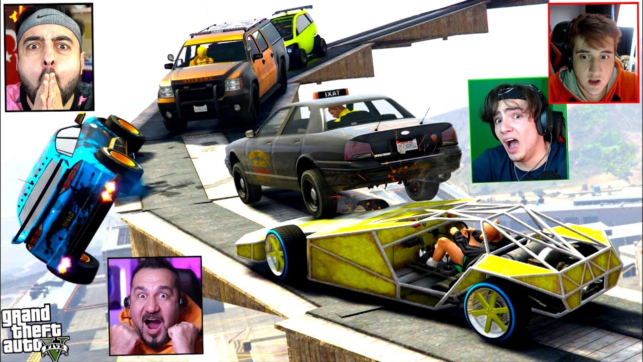 KAÇMASI İMKANSIZ ARABALAR İLE PARKUR ! GTA 5 ONLİNE ! SESEGEL ! FURKAN ! ÜMİDİ ! EMJAN