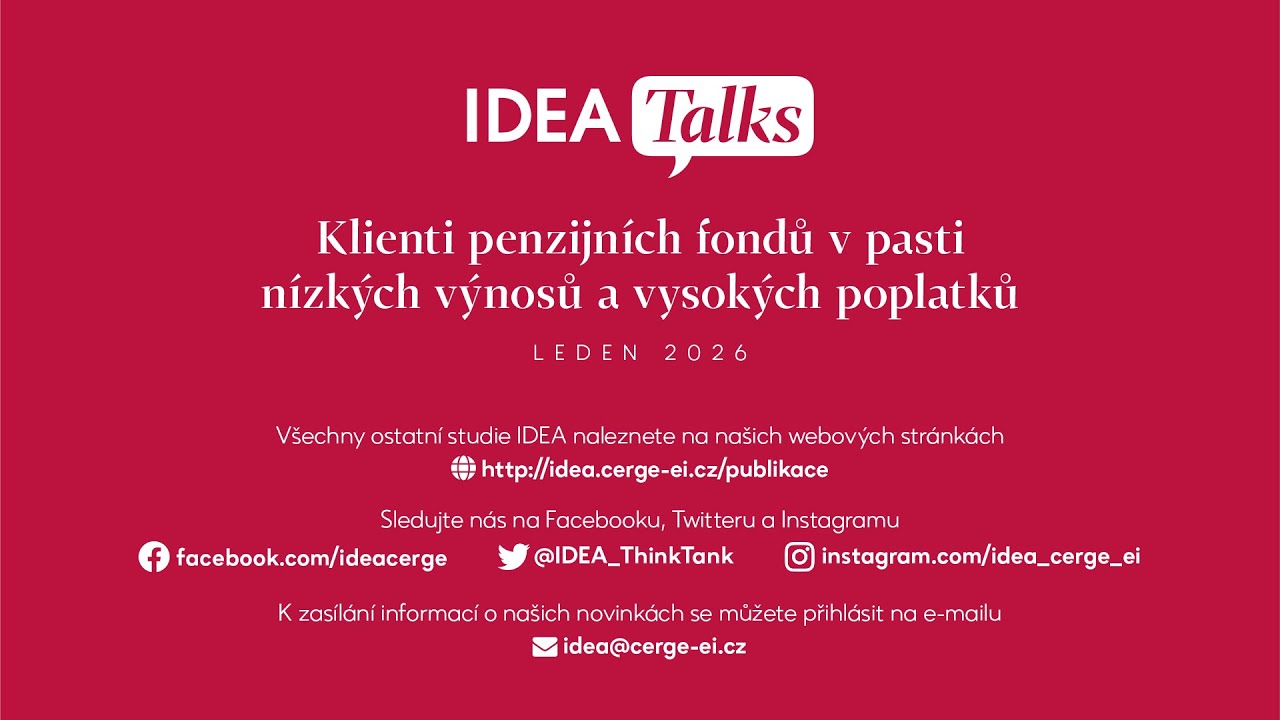 IDEA Talks 55. díl: Klienti penzijních fondů v pasti nízkých výnosů a vysokých poplatků (F. Pertold)
