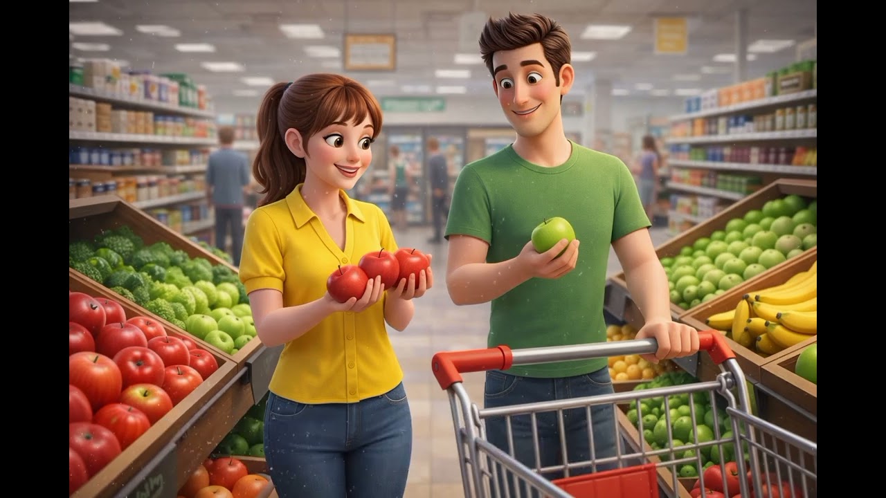 At The Supermarket in Simple English | Slow English Listening Practise A2 Level