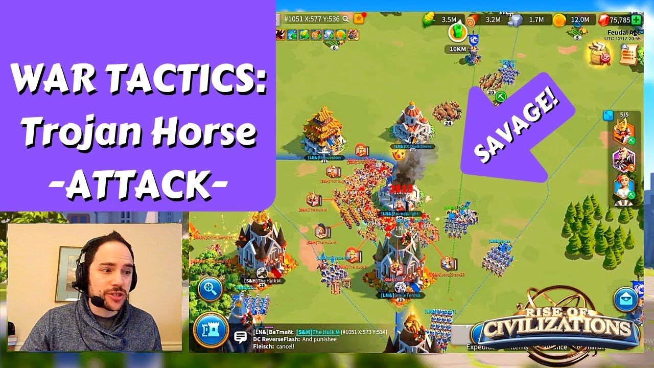 WAR TACTICS: Trojan Horse ATTACK! | Rise of Kingdoms (ROK)