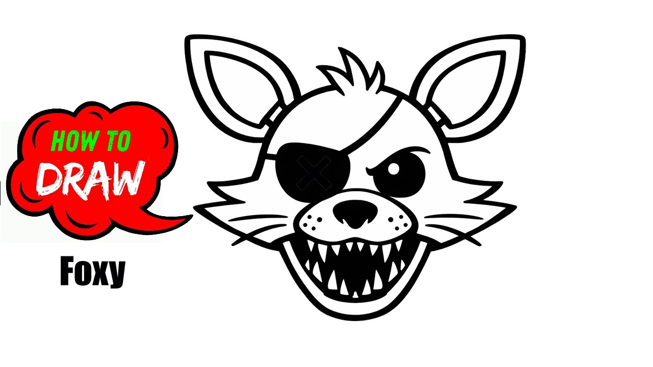 Draw Foxy from Five Nights at Freddy’s FAST | Simple & Cute Foxy Drawing Guide